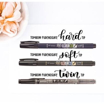 

TOMBOW FUDENOSUKE BRUSH PEN SOFT HARD TWIN TIP (kaligrafi calligraphy / writing lettering)