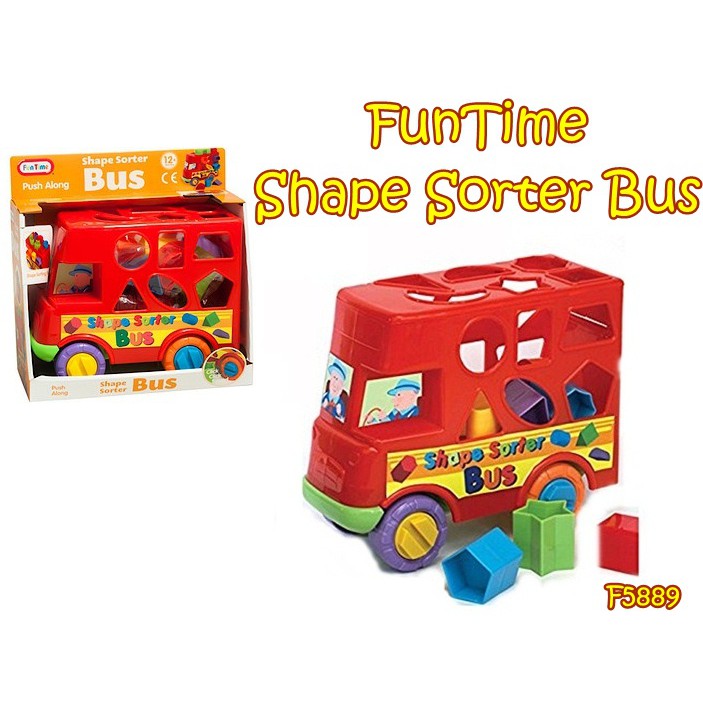 Jual F5889 FunTime Shape Sorter Bus Mainan Anak Shopee Indonesia