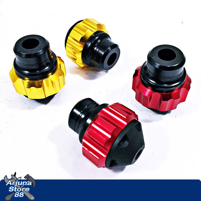Bandul Jalu As Roda CNC Kerucut Merah Gold PNP Variasi Motoran