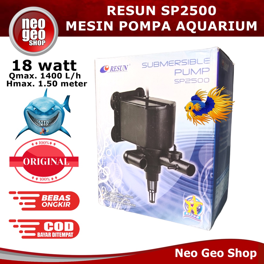 RESUN SP 2500 SP2500 Power Head Mesin Pompa Air Celup Aquarium