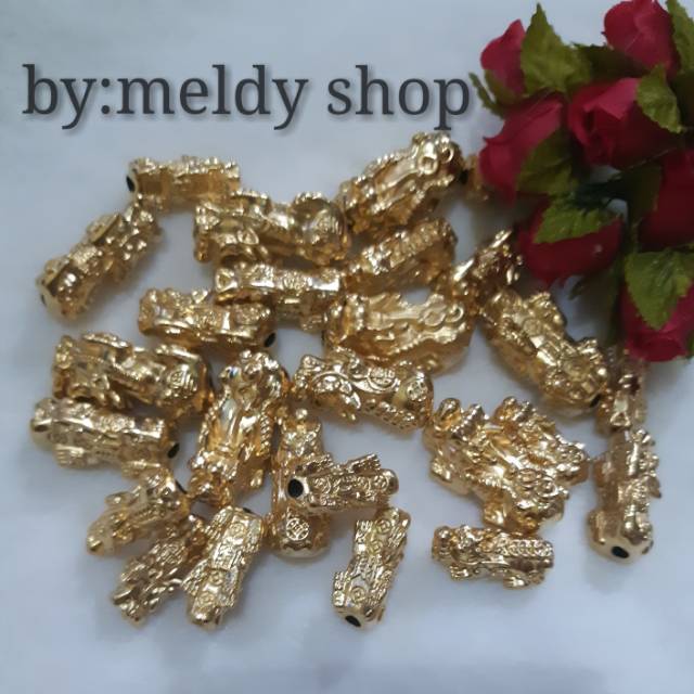 Bahan Charm naga pixiu imitasi emas hongkong IMPORT