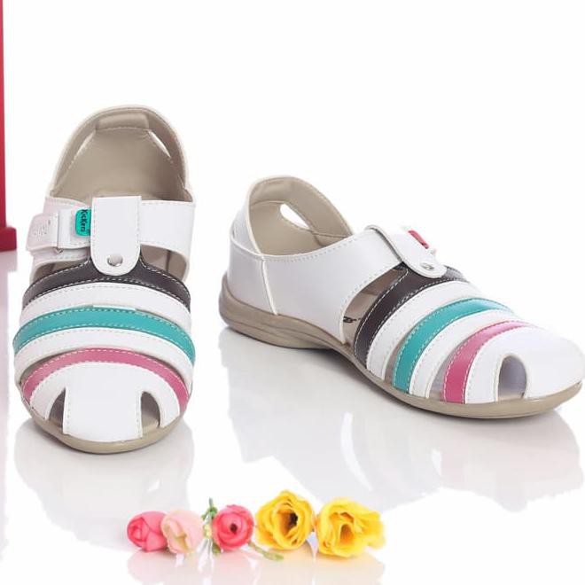 sepatu murah sandal wanita KICKERS grade ori white
