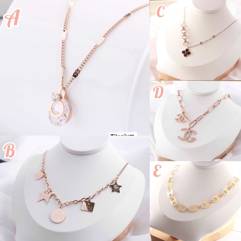 PROMO kalung fashion titanium anti karat&amp;alergi SL-1