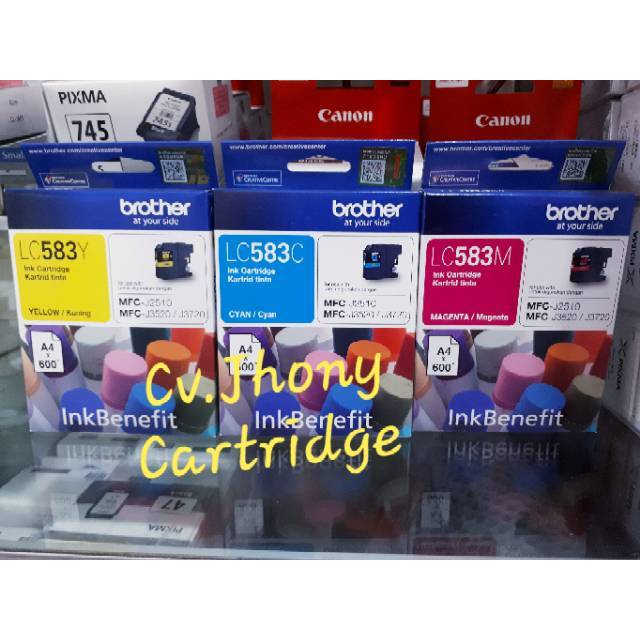 Tinta Cartridge Brother LC583 Cyan Magenta Yellow