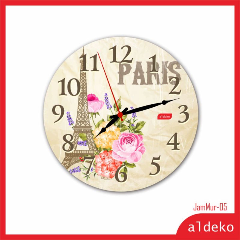 jam dinding - shabby chic/wall clock dengan desain unik Jam Termurah Se Indonesia - JamMur-JamMur-05
