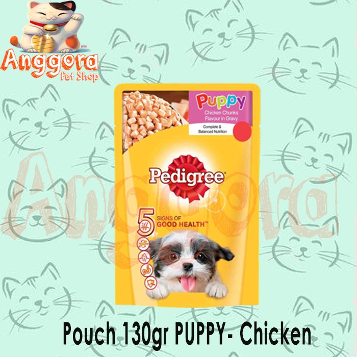 Makanan Anjing Pedigree Pouch 130gr PUPPY - Chicken