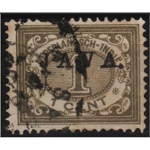 

Perangko Filateli Netherlands Indies 1908 Overprint JAVA On Stamp N-8 & N-9