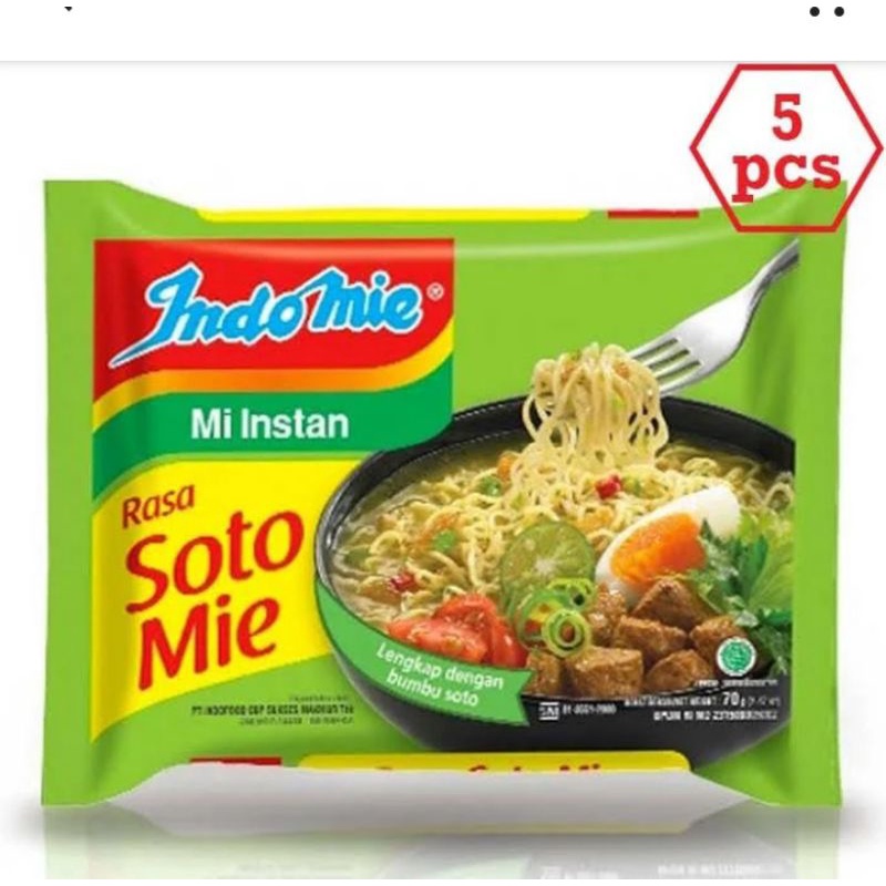 

Indomie soto 5's