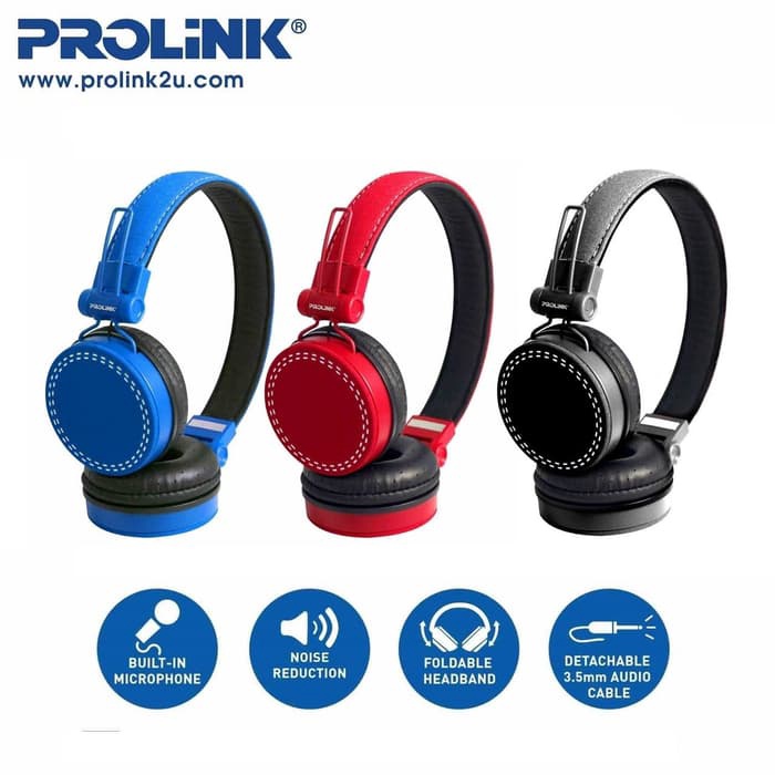 PROLiNK Corded Stereo headset Frolic PHC1003E solid bass travel friend