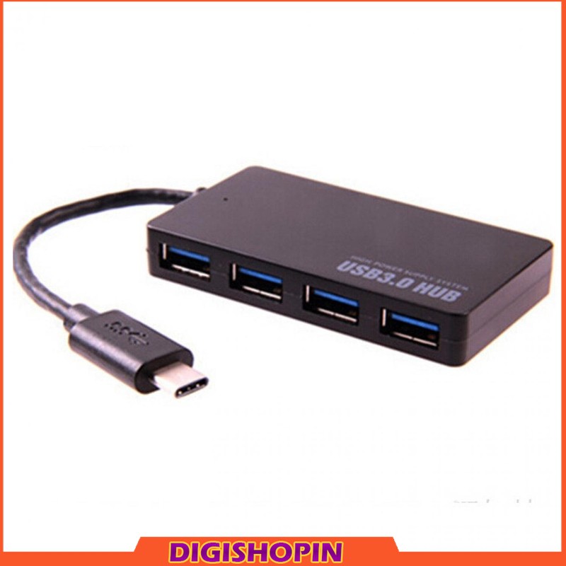USB Hub USB 3.0 4 PORT Type C HUB High Speed Data cable Convertor adapter Support Multi Systems Plug and Play USB Adapter