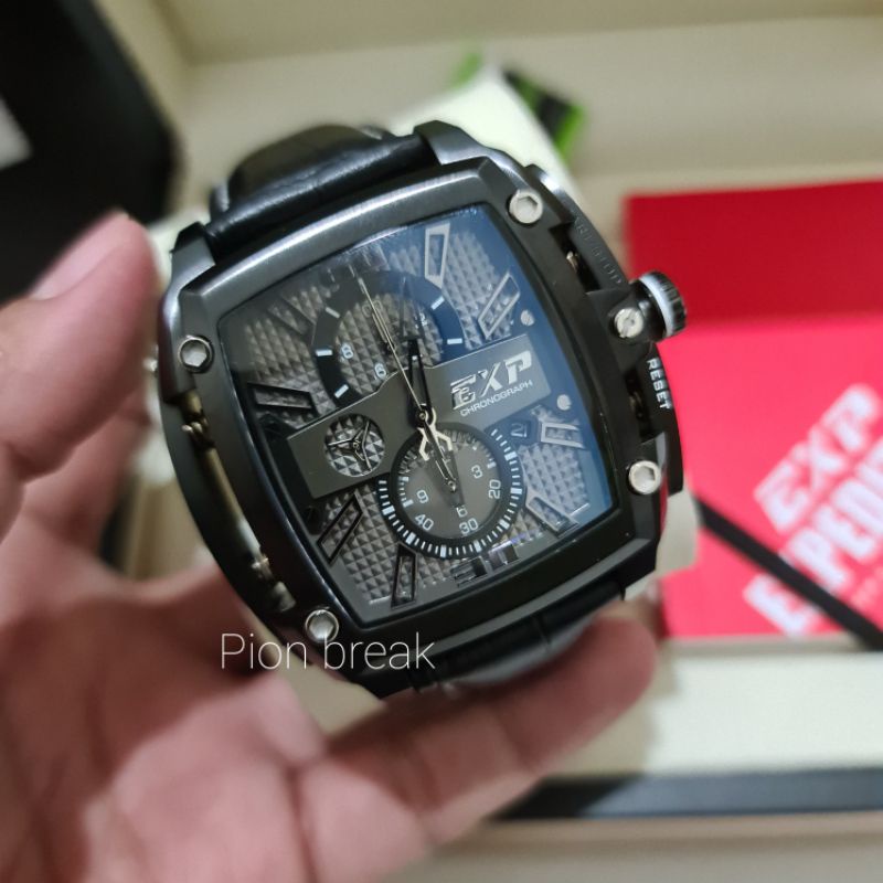 JAM TANGAN EXPEDITION KULIT EXP 3008 | EXP3008 | E3008 LEATHER ORIGINAL