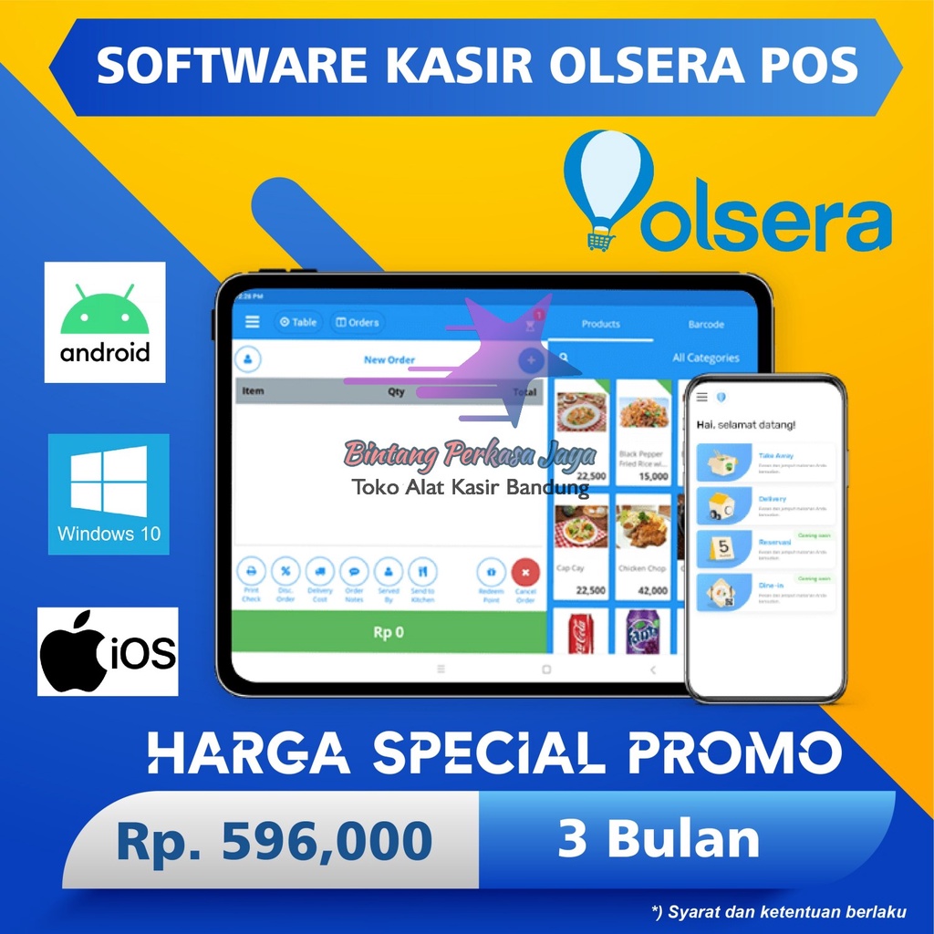 Software Kasir Point of Sale Aplikasi Kasir Olsera POS 3 BULAN MURAHHH