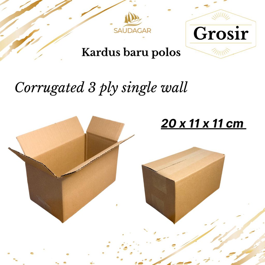 Kardus packing 20x11x11 cm / karton / box corrugated baru polos