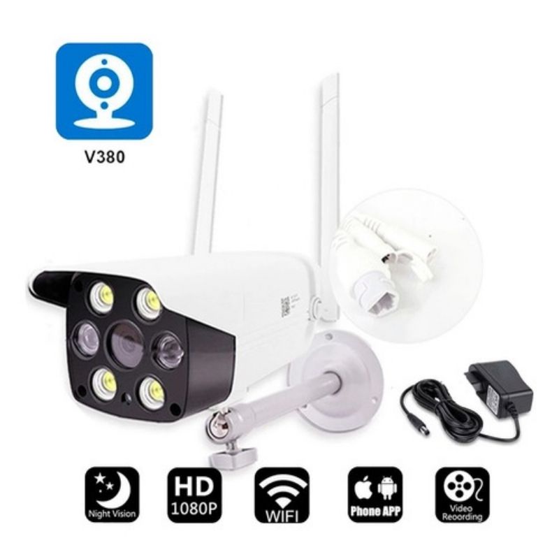 IP Kamera V380 HD 1080p 8MP Outdoor Wifi Cctv Waterproof Wireless malam berwarna