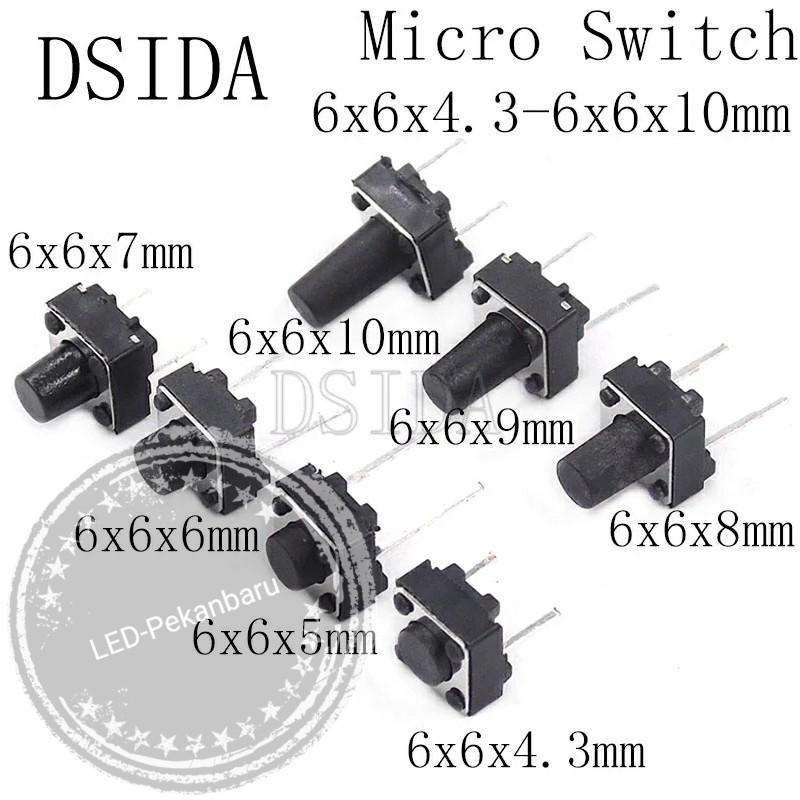 SWITCH TACTILE PUSH BUTTON 2PIN ON PERSEGI TOMBOL TV LED MESIN CUCI