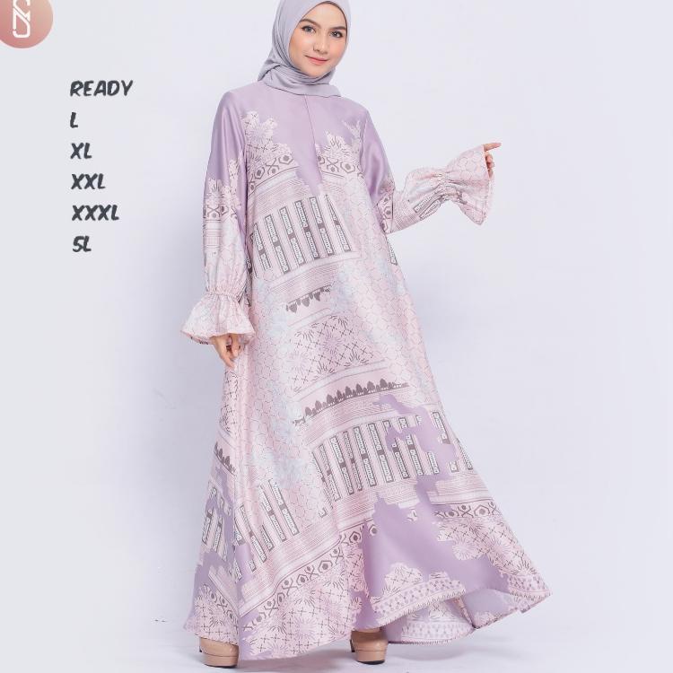 Terbaru.. Myshawl Samira Premium Gamis Syar'i Pesta Jumbo Polos Ld 140 130