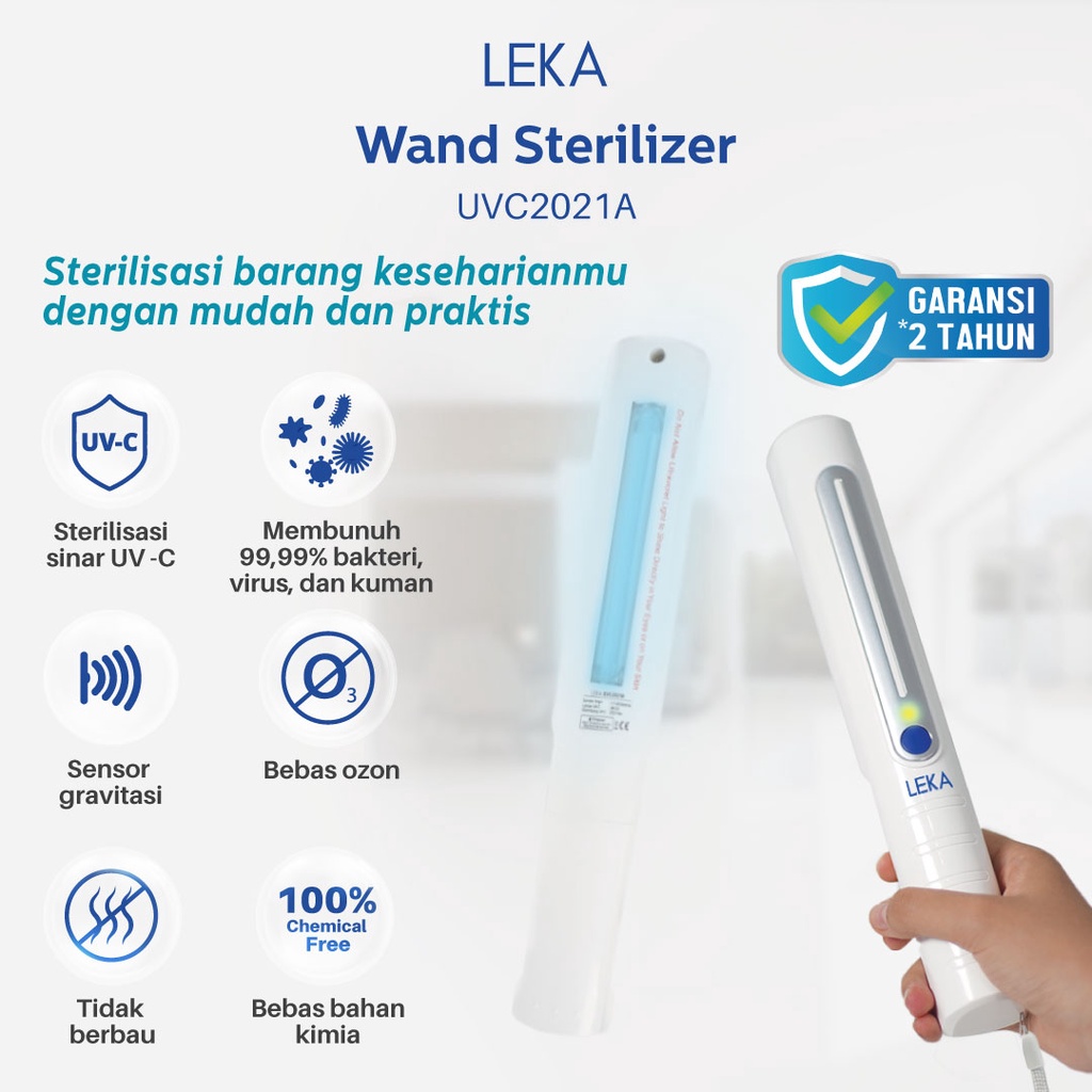 LEKA UVC2021 UV Wand Sterilizer UVC Lampu UV Portable Sterilizer