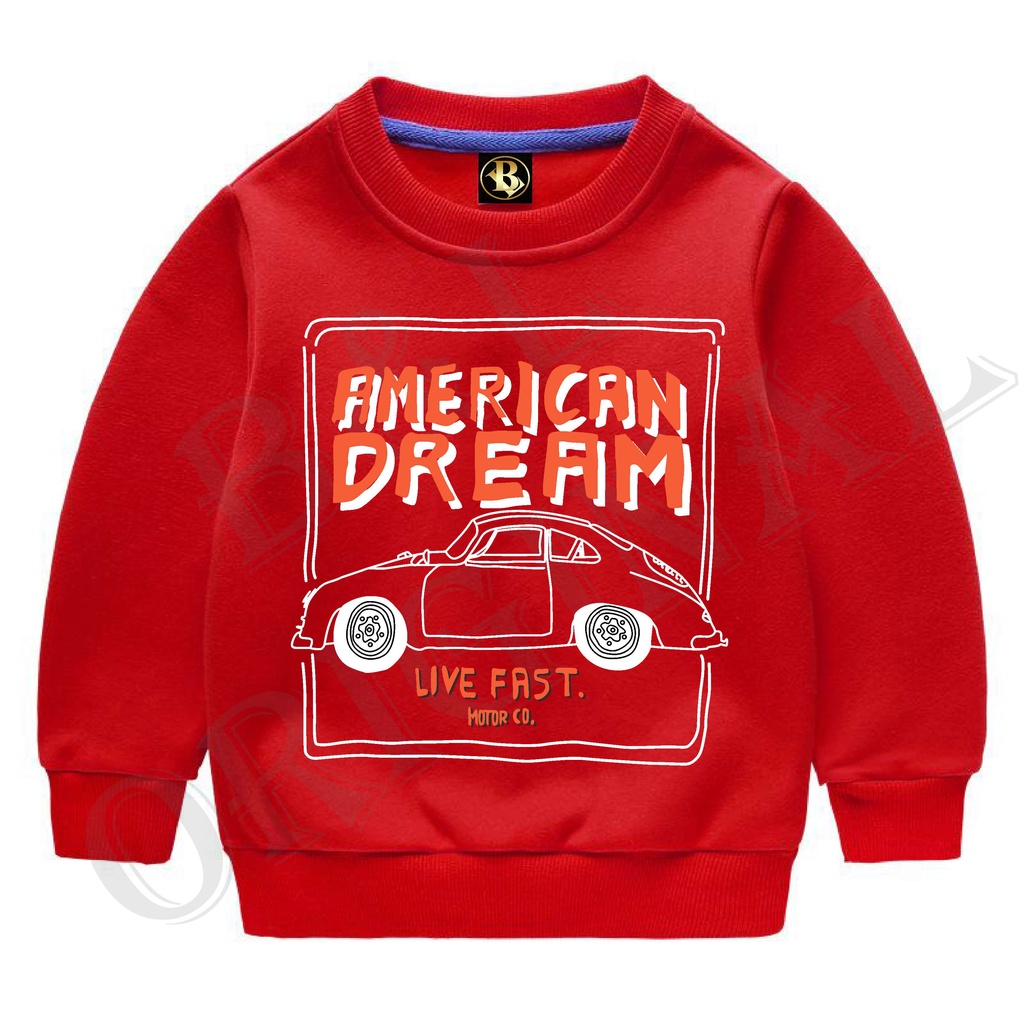 BS//COD//BAJU ANAK AMERICAN DREAM//ATASAN KAOS TANGAN PANJANG//REAL PICTURE GQ