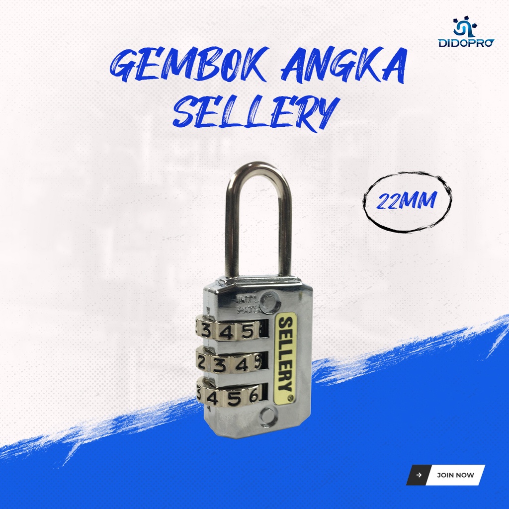 Gembok Angka 22 mm Sellery 22-304