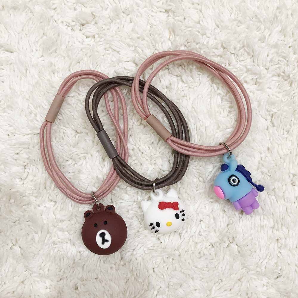 IKAT RAMBUT KARTUN MIX BTS BT21 RAMBUT IMPORT MURAH-1PCS