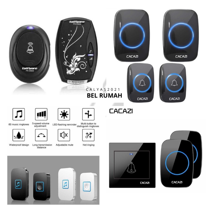 Bel Pintu Wireless / Doorbell Rumah Waterproof jarak Jauh