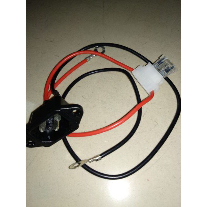 LUBANG CHARGER - SOKET AKI SEPEDA LISTRIK INDOBIKE + SEKRING