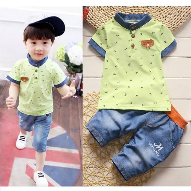 Setelan Anak Kemeja Anak Laki Kerah import / Kaos Kerah Anak Laki-Laki