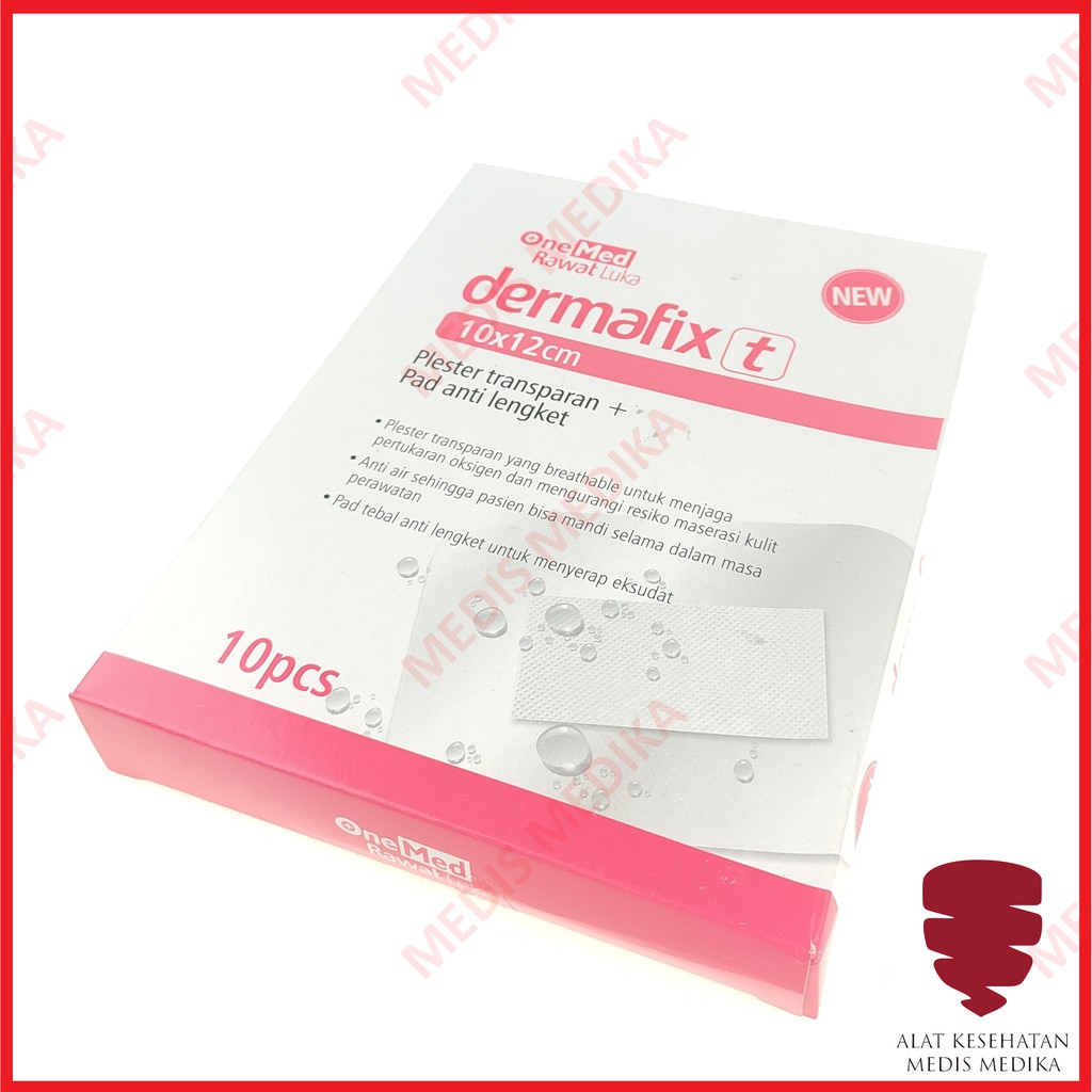 Dermafix T 10 x 12 cm Onemed Plaster Transparan 10x12cm Peralatan P3K Plester Luka Sesar Anti Air Bening 10x12 12cm