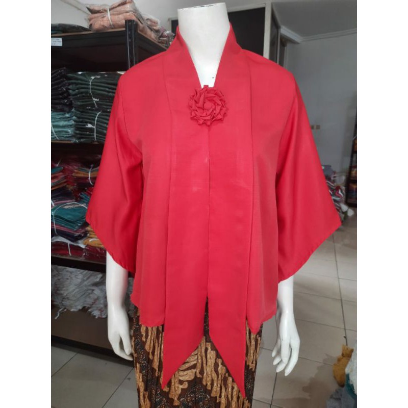 Kebaya Floy KIMONO BALOTELLI std-jumbo KeroncongBusana-Merah
