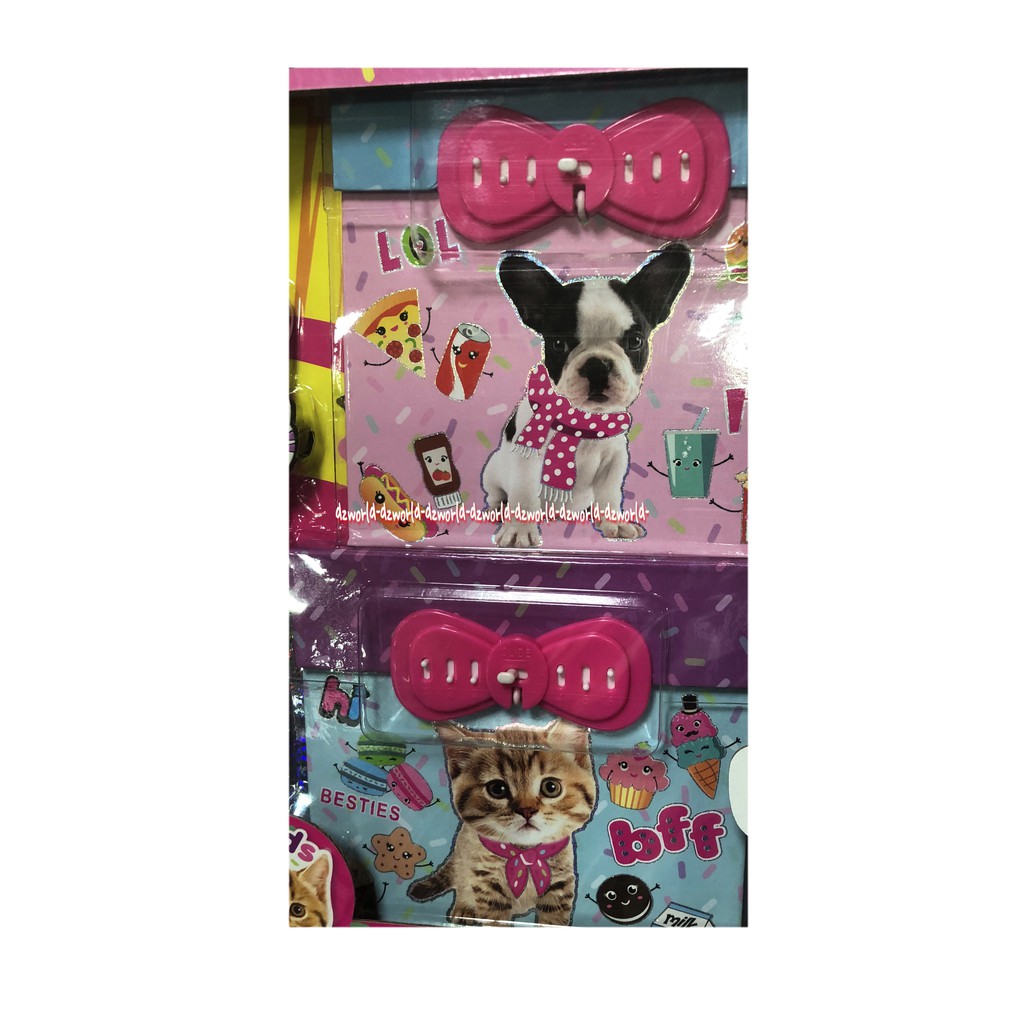 My BFF Secret Kit Buku Diary Dengan Kunci Isi 2pcs Kit Jurnal Rahasia Anak-Anak