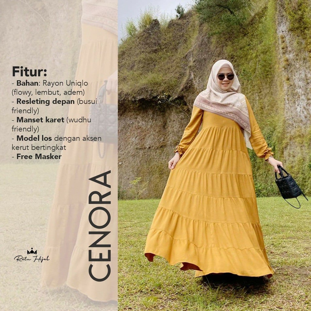 Cenora Dress Ratu Hijab Sister Brand Greenism