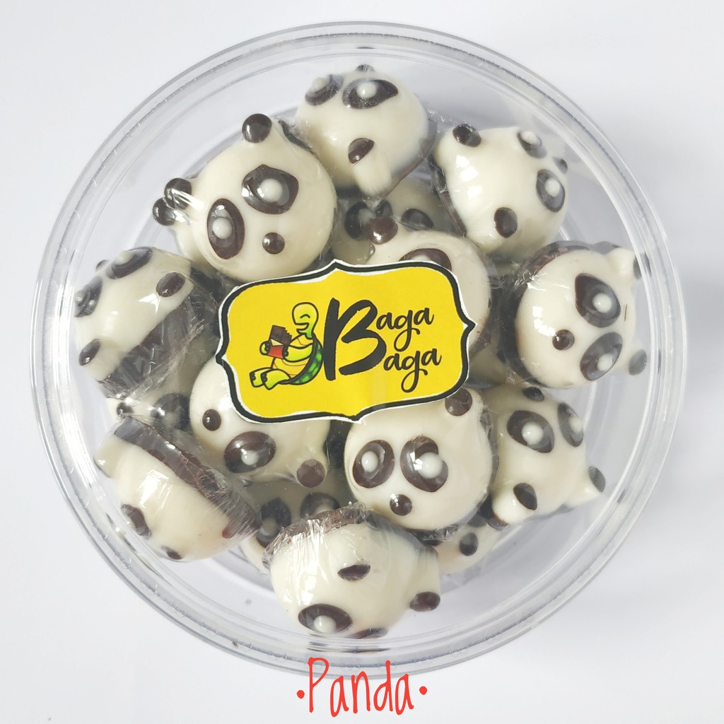 

Coklat karakter Panda 200gr - Premium HALAL MUI Dinkes Pirt- cokelat toples kiloan chocolate enak