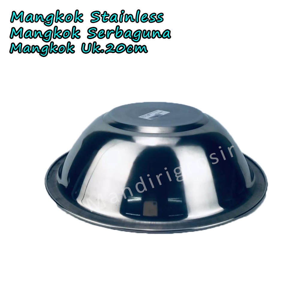 Mangkok Serbaguna *Mangkok * Mangkok Stainless Polos * 20cm