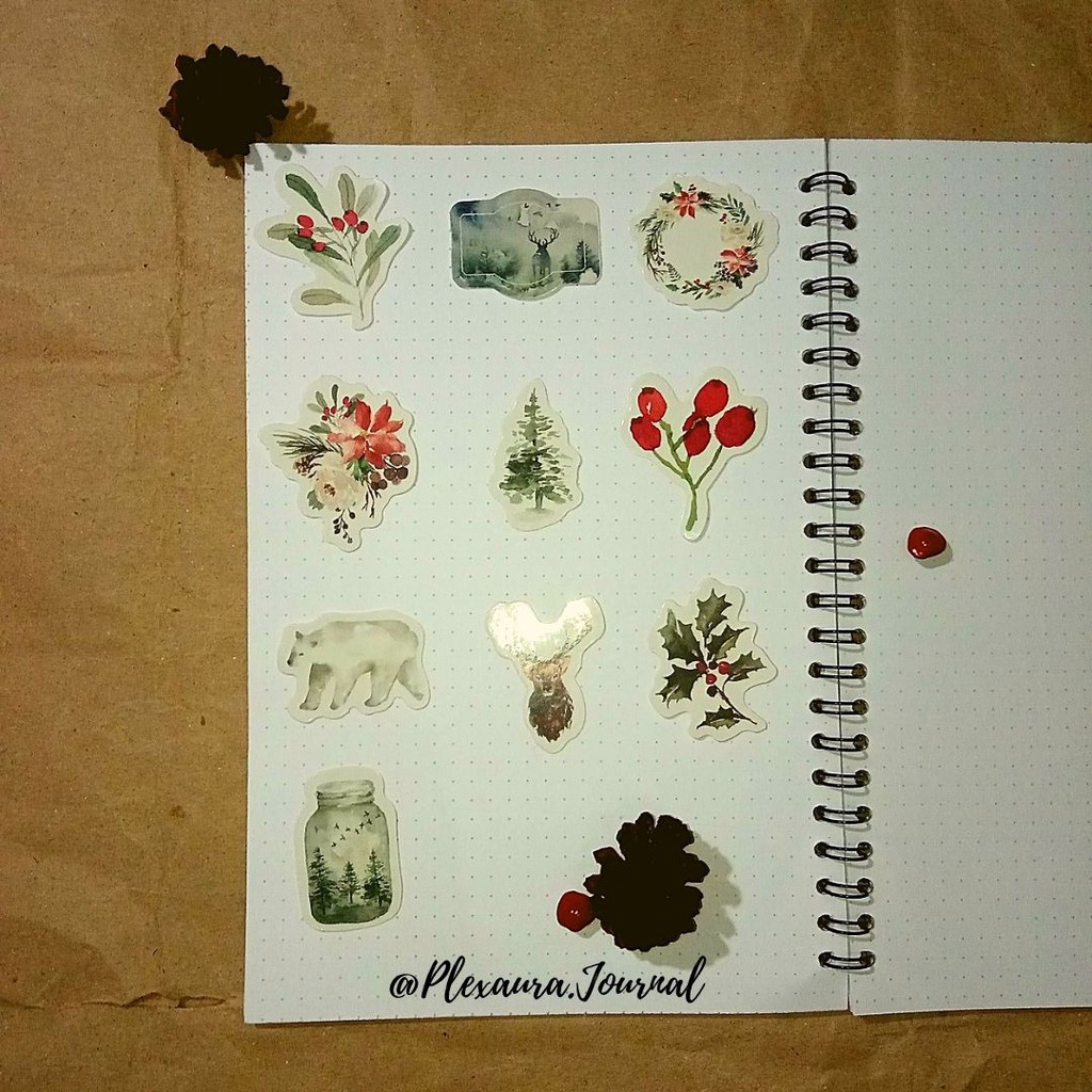 

Sticker Bujo Planner Winter Korean Style Scrapbook