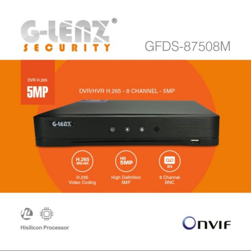 DVR 8CH GLENZ 5MP DVR CCTV 8 CH 5MP