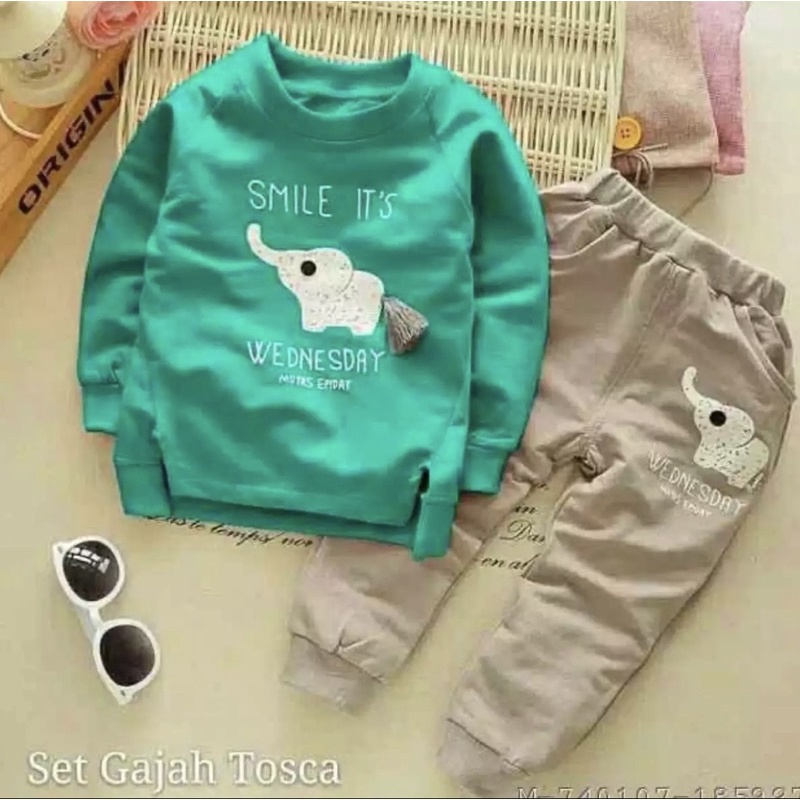 SETELAN SWEATER ANAK GAJAH/SWEATER ANAK/BAJU ANAK 1-5 TAHUN