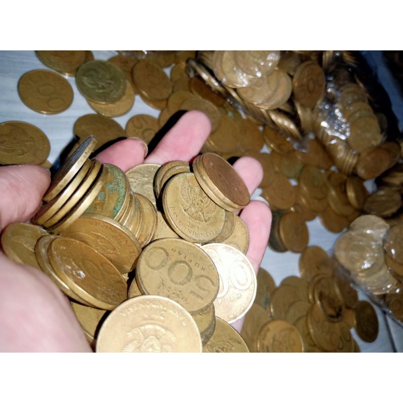 UANG KOIN Rp5000 kuning th.1991