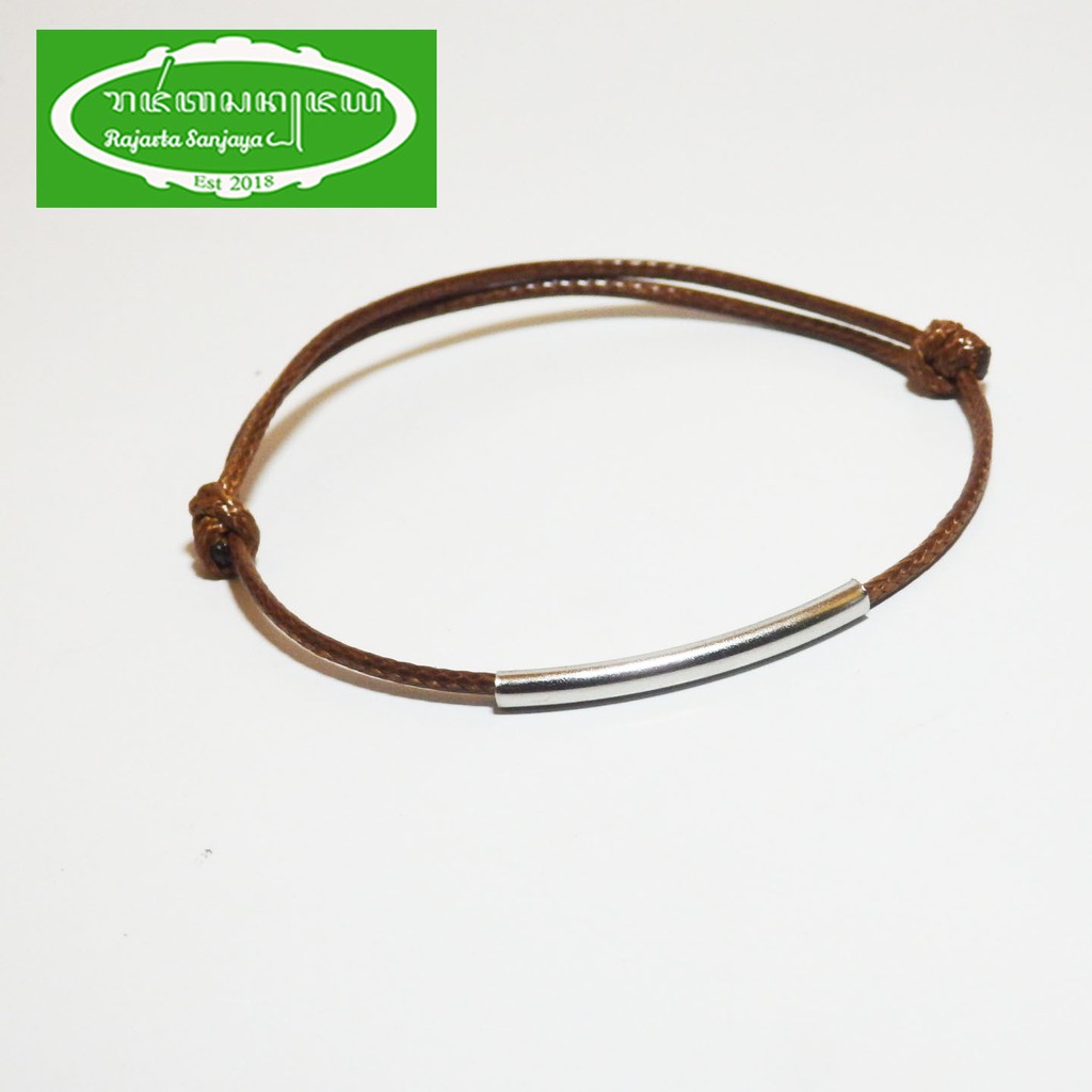 Original Handmade Gelang Rajarta Twist Leather Korean Stainless Spacer