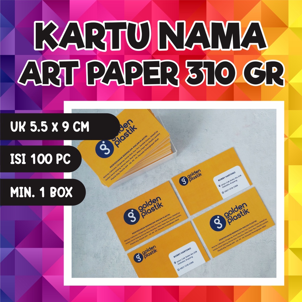 

Kartu Nama Art Paper 310gr / Bluish White