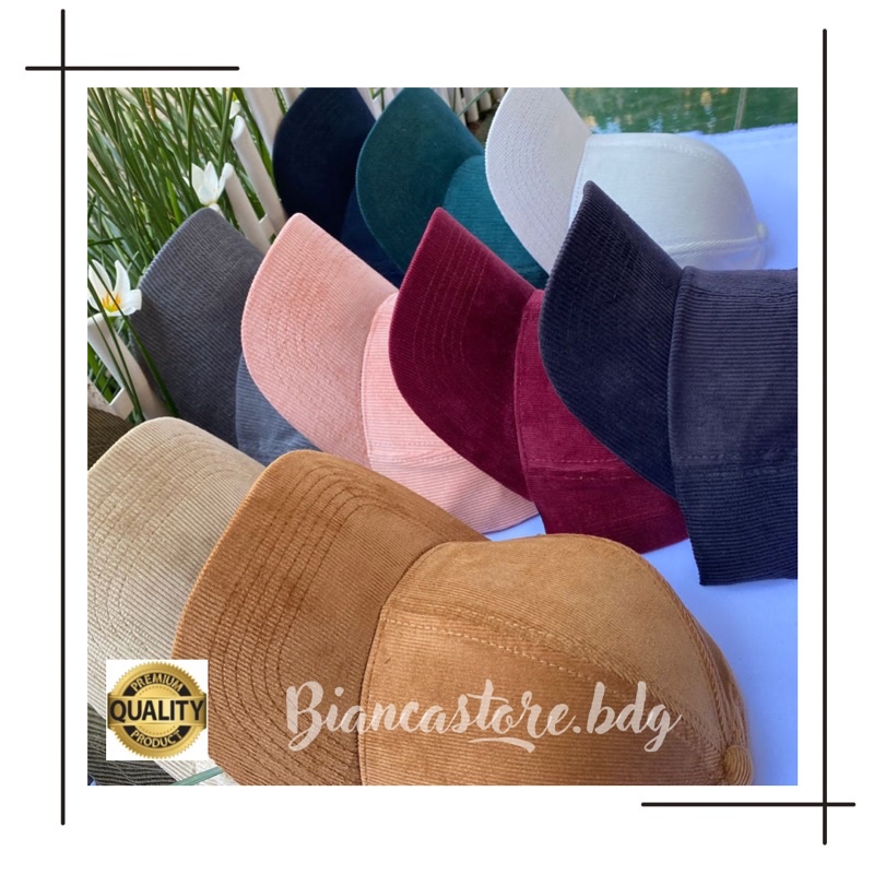 TOPI CORDUROY BASEBALL PREMIUM TOPI BASEBALL CAPS PRIA DAN WANITA TOPI CORDUROY POLOS CLOTHING TOPI POLOCAPS TOPI POLO CAPS