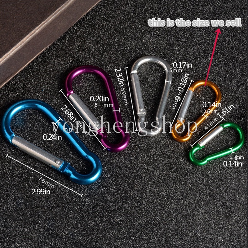 Gantungan Kunci Carabiner Mini Bahan Aluminum Alloy Untuk Camping