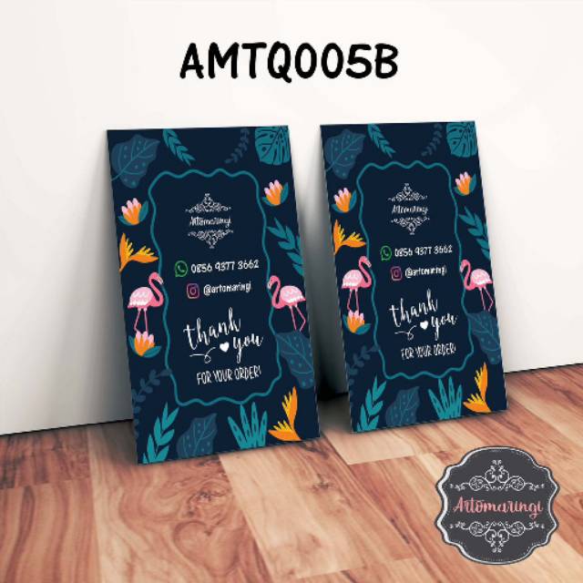 Kartu Ucapan / Thanks Card untuk Online Shop / Coupon Souvenir / Ucapan Pernikahan