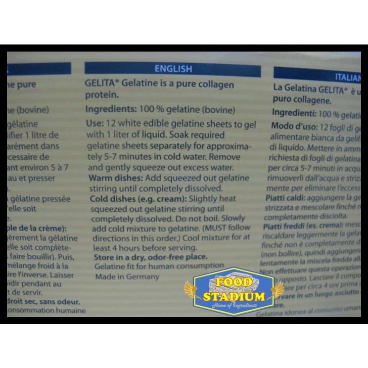 

TERBARUU!! Gelatin Sheet HALAL by Gelita, 50 gr / 15 lembar SALE