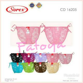  Cd  Celana dalam sorex renda brukat tali  samping  16253 