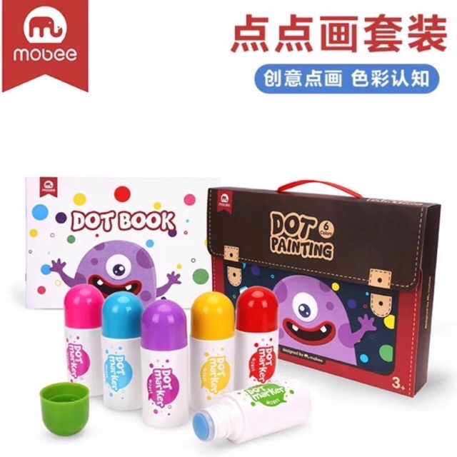 Mobee dot painting book - activity toys - hadiah anak cewek cowok
