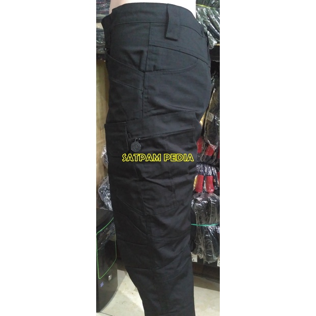 Celana Tactical Hitam - Celana Panjang Cargo