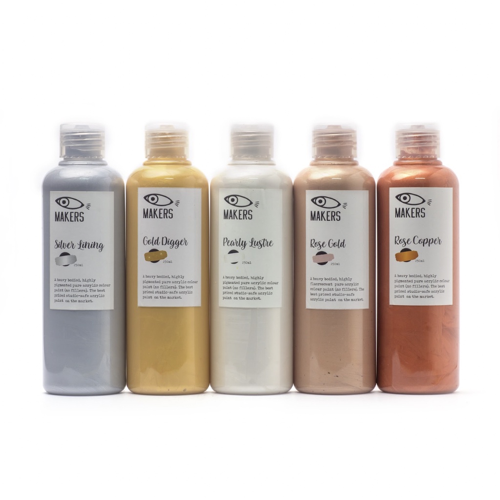 

Acrylic Metallic Paint Set of 5 by MAKERS