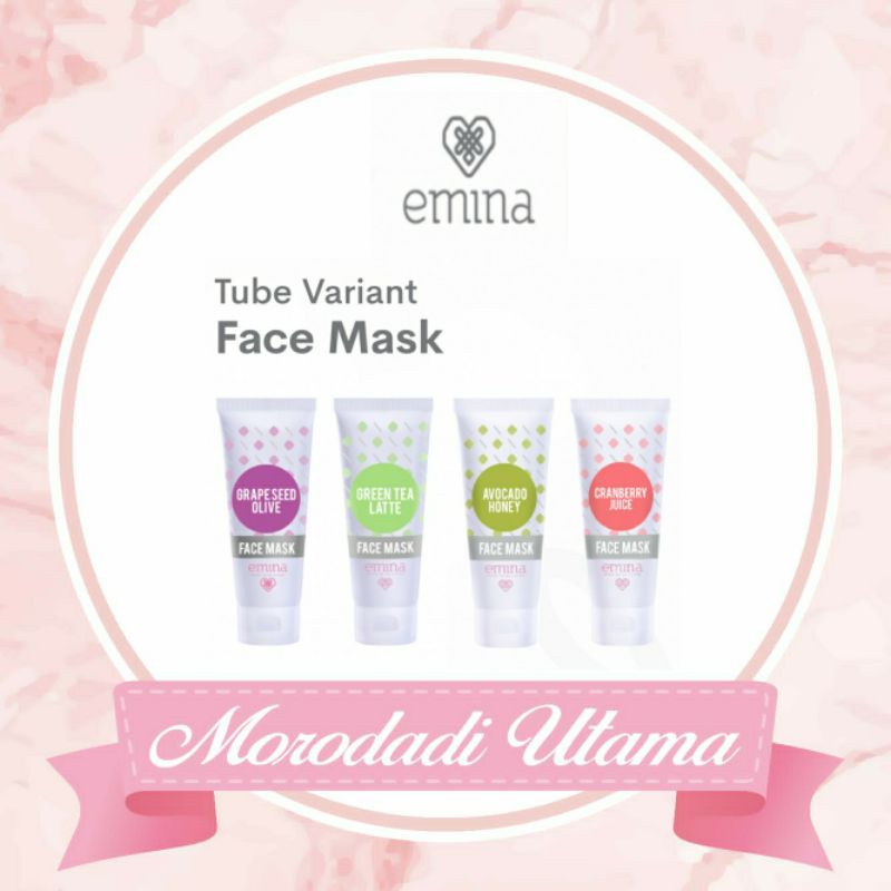 EMINA TUBE MASK/Avocado/Cranberry/Grapeseed/Greentealatte