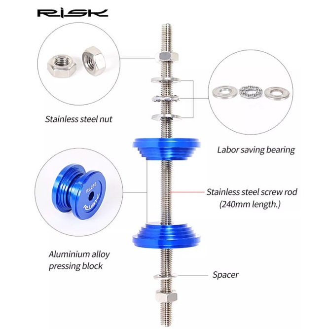 Risk Alat Press BB Bottom Bracket Headset Kunci Memasang Headset dan BB Bottom Bracket Press fit Press in Tool Bottom Bracket Headset