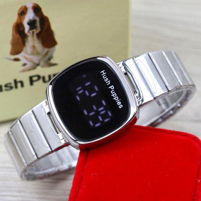 (Terima Cod)Jam Tangan Wanita Led HP Hushpuppies Touch Scren Sergi Strap Rantai (Dikirim Jakarta)